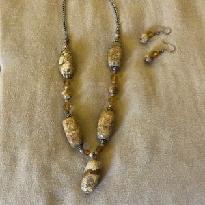 Necklace and earrings